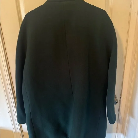 J. Crew Women’s Dark Green Pea Coat with Gold Zipper - Picture 6 of 6